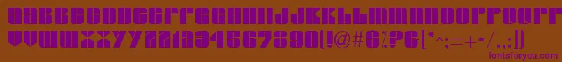 GroverRegular-fontti – violetit fontit ruskealla taustalla