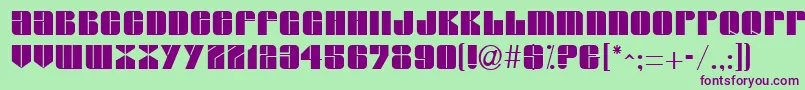 GroverRegular Font – Purple Fonts on Green Background