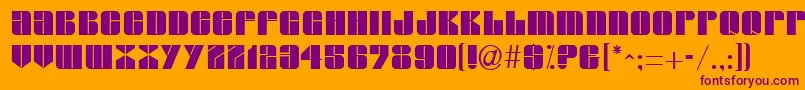 GroverRegular Font – Purple Fonts on Orange Background