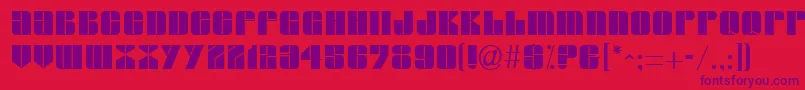 GroverRegular Font – Purple Fonts on Red Background