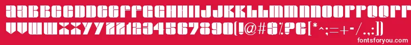 GroverRegular Font – White Fonts on Red Background