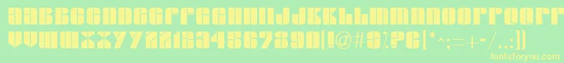 GroverRegular Font – Yellow Fonts on Green Background