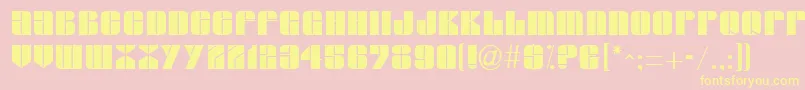 GroverRegular Font – Yellow Fonts on Pink Background