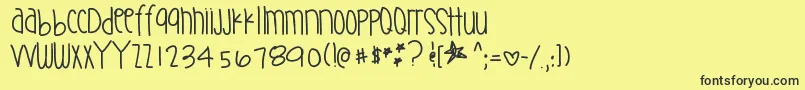 Supernaturalthing Font – Black Fonts on Yellow Background