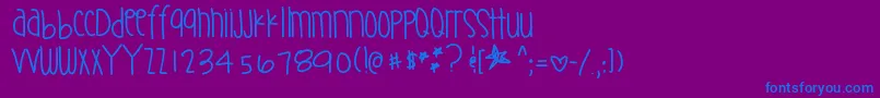 Supernaturalthing Font – Blue Fonts on Purple Background