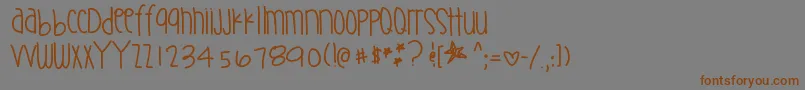 Supernaturalthing Font – Brown Fonts on Gray Background