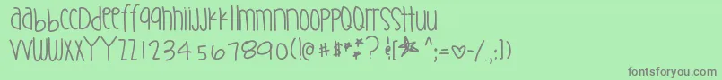 Шрифт Supernaturalthing – серые шрифты на зелёном фоне