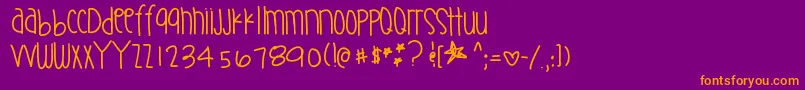 Supernaturalthing Font – Orange Fonts on Purple Background