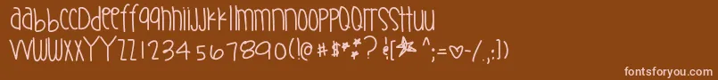 Supernaturalthing Font – Pink Fonts on Brown Background