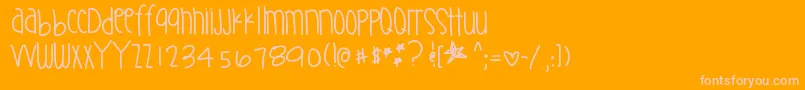Supernaturalthing Font – Pink Fonts on Orange Background