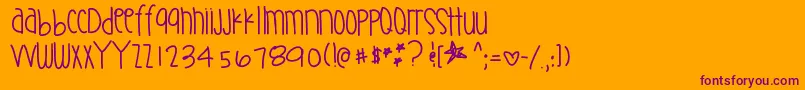fuente Supernaturalthing – Fuentes Moradas Sobre Fondo Naranja