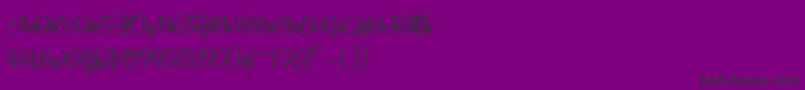 JardinDesBermudes-Schriftart – Schwarze Schriften auf violettem Hintergrund