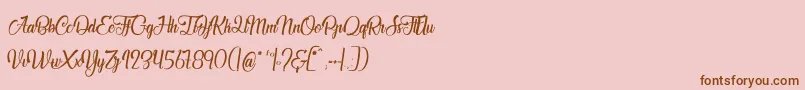 JardinDesBermudes Font – Brown Fonts on Pink Background
