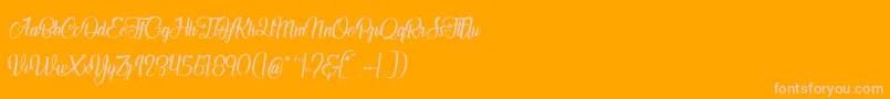 JardinDesBermudes Font – Pink Fonts on Orange Background