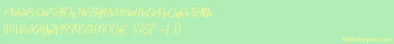 Lisätietoja JardinDesBermudes-fontista JardinDesBermudes-fontti – keltaiset fontit vihreällä taustalla
