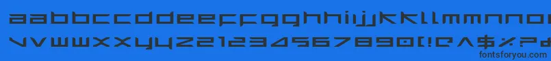 HarrierExpanded Font – Black Fonts on Blue Background