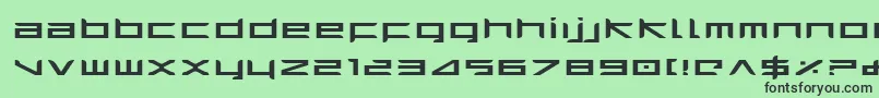 HarrierExpanded Font – Black Fonts on Green Background