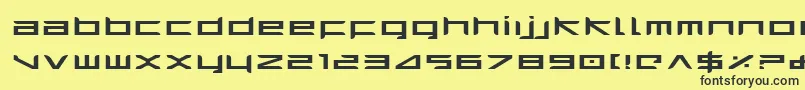 HarrierExpanded Font – Black Fonts on Yellow Background
