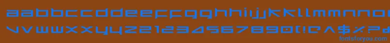 HarrierExpanded Font – Blue Fonts on Brown Background