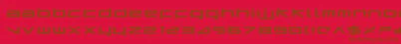 HarrierExpanded Font – Brown Fonts on Red Background