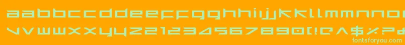 Czcionka HarrierExpanded – zielone czcionki na pomarańczowym tle