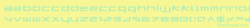 Czcionka HarrierExpanded – zielone czcionki na żółtym tle