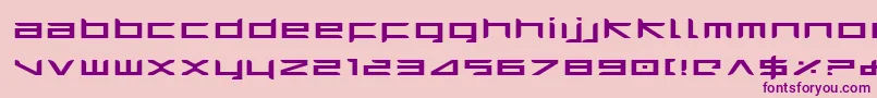 HarrierExpanded-Schriftart – Violette Schriften auf rosa Hintergrund