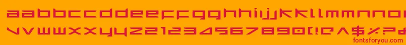 HarrierExpanded Font – Red Fonts on Orange Background