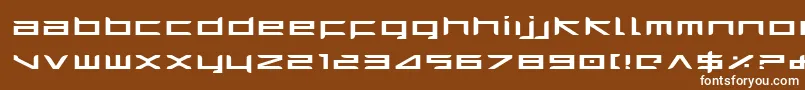 Fonte HarrierExpanded – fontes brancas em um fundo marrom