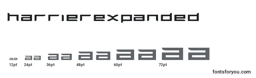 HarrierExpanded Font Sizes