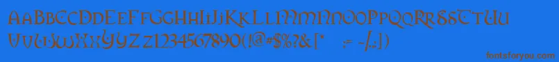 More about Orpheus Font Orpheus Font – Brown Fonts on Blue Background