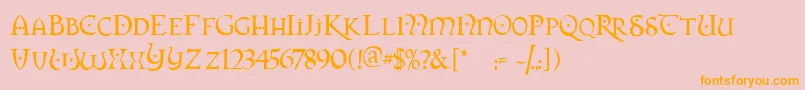 Orpheus Font – Orange Fonts on Pink Background