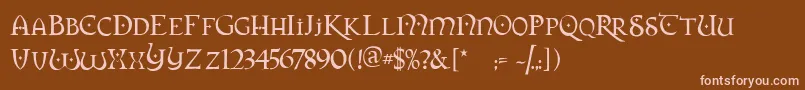 More about Orpheus Font Orpheus Font – Pink Fonts on Brown Background