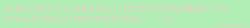 Orpheus Font – Pink Fonts on Green Background