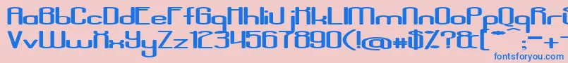 AposiopesisDwarfed Font – Blue Fonts on Pink Background
