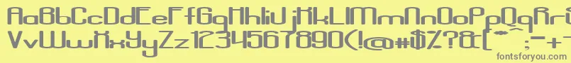 AposiopesisDwarfed Font – Gray Fonts on Yellow Background