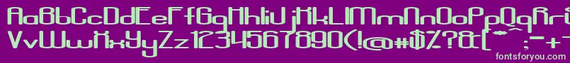 AposiopesisDwarfed Font – Green Fonts on Purple Background