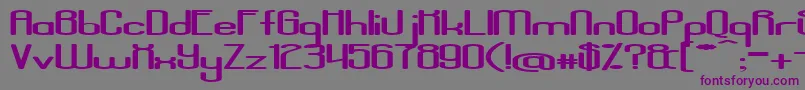 AposiopesisDwarfed-Schriftart – Violette Schriften auf grauem Hintergrund