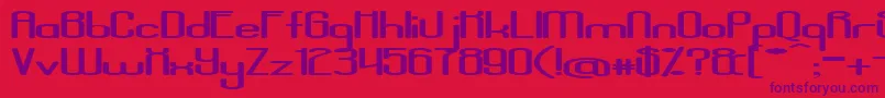 AposiopesisDwarfed-Schriftart – Violette Schriften auf rotem Hintergrund