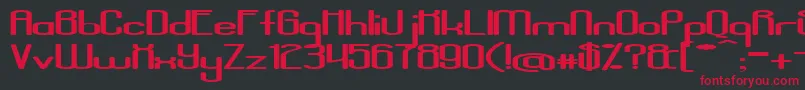 AposiopesisDwarfed Font – Red Fonts on Black Background
