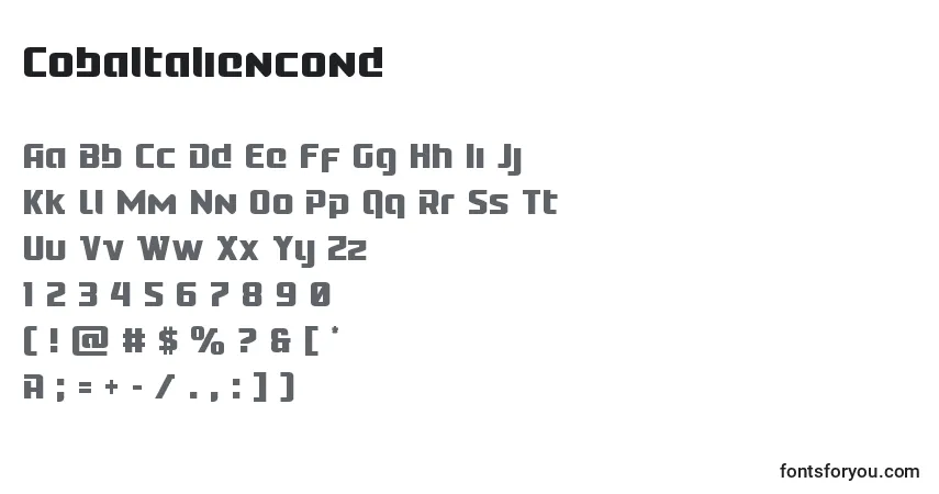 Police Cobaltaliencond - Alphabet, Chiffres, Caractères Spéciaux