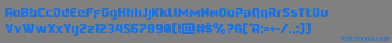 Cobaltaliencond-Schriftart – Blaue Schriften auf grauem Hintergrund