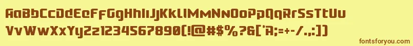 Cobaltaliencond Font – Brown Fonts on Yellow Background