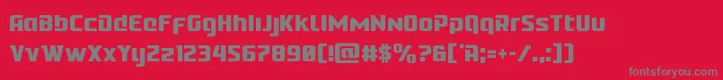 Cobaltaliencond Font – Gray Fonts on Red Background