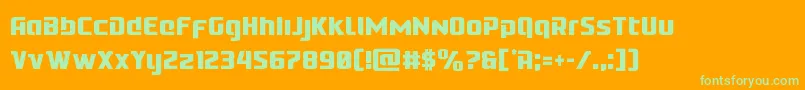 Cobaltaliencond Font – Green Fonts on Orange Background