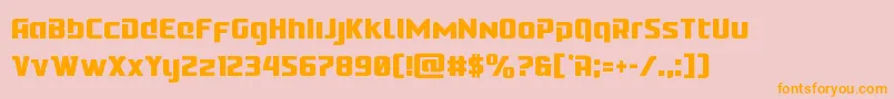 Cobaltaliencond Font – Orange Fonts on Pink Background