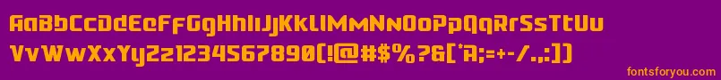 Cobaltaliencond Font – Orange Fonts on Purple Background