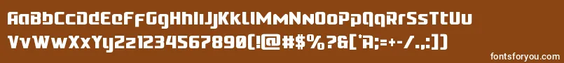 フォントCobaltaliencond – 茶色の背景に白い文字