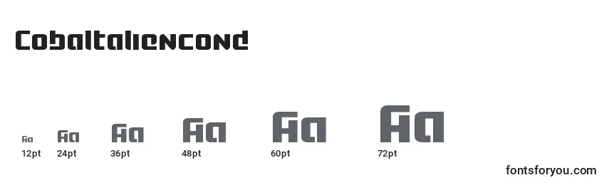 Cobaltaliencond Font Sizes