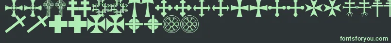 CrossbatsTfb Font – Green Fonts on Black Background